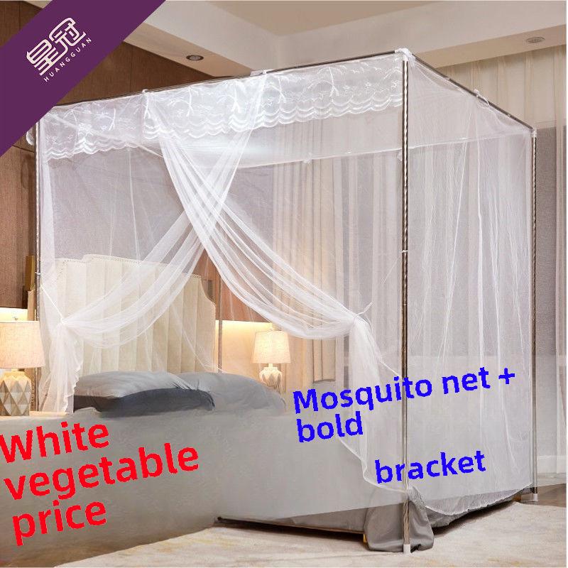 Москитная сетка в стиле «Принцесса» для двуспальной кровати — толстая, зашифрованная, смелая конструкция для пола