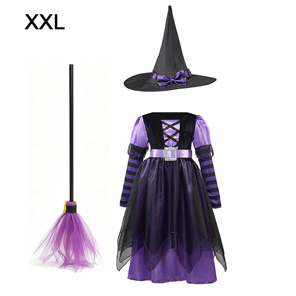 With Hat Witch Costume Dress Makeup Ball Kids Cosplay Dress Halloween Costume Clothes For Toddlers