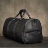 Мужская дорожная сумка из натуральной кожи, повседневная ручная сумка, большая вместительная сумка для фитнеса, карман для обуви на плечо для 18-дюймового ноутбука