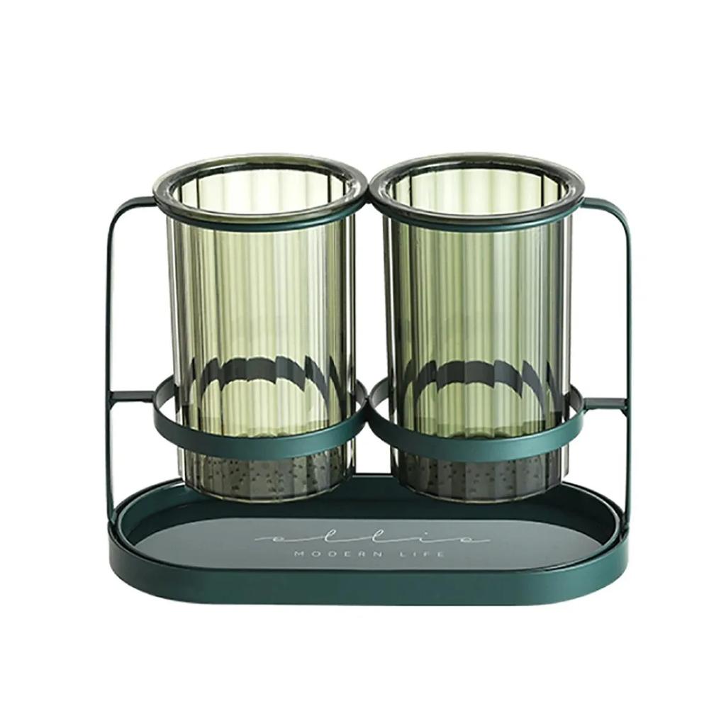 Двухслойный съемный держатель для палочек и органайзер для столовых приборов - Кухонная полка для хранения, Сушилка для посуды, Контейнер для палочек