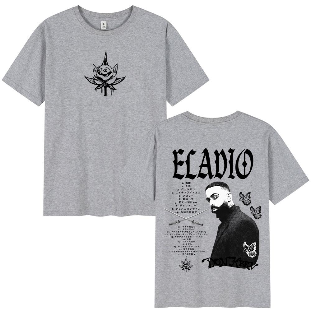2025 Summer Eladio Carrion DON KBRN Album Men Tshirt Luxury Casual Fashion Hip Hop Tshirt Casual Loose Tshirt Street Wear Y2K