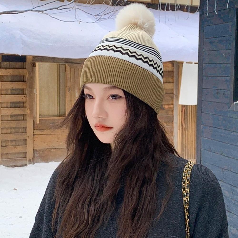 Warm Beanie Bonnet Wool Acrylic Cold Cap Fashion Hip Hop Cap  Outdoor