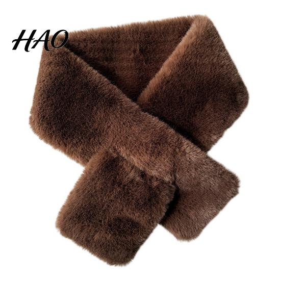 Soft Plush Shawl for Women Imitation Mink Fur Scarf, Thickened Neck Faux Warmer Warmer, Cold Weather Elegant Wrap Accessory Winter Skin Friendly