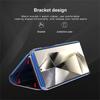 Зеркальный Чехол-Книжка из Кожи Busin Plating Mirror Smart View для Samsung S26 Ultra S25 S24 S23 Plus FE с Защитой от Падений
