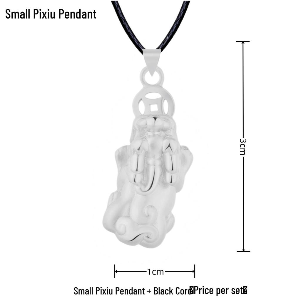 И Хуа Ретро Этнический Стиль Цельное Серебро Пиксю Монета Подвеска Ожерелье