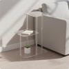 3-Tier Bedside Table Portable Acrylic Tier Shelf Transparent Storage Stand Multi Use Home Decor Easy to Clean for Living Room