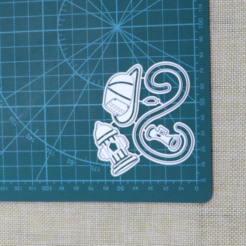 New Fire Hydrant Fire Hose Helmet Metal Cutting Dies For DIY Making Greeting Card Decor Scrapbooking