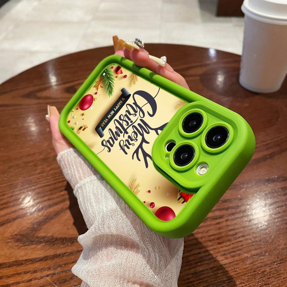 N118 Новогодний Веселый Рождественский дизайн Мягкие чехлы для телефонов Angel Eyes для iPhone 16 15 14 13 11 Pro Max 8 7 6s Plus 12 mini XR XS Max SE Противоударный чехол