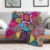 Ethnic hippie pattern patchwork Throw Blanket All Weather Soft Throw Blanket for Sofa