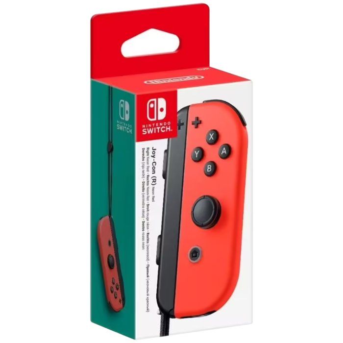 Manette Joy-Con droite Rouge Néon pour Nintendo Switch (Batterie remplaçable)