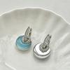 Blue Cat Eye Earrings High End Exquisite Luxury Fashion Ear Buckle Jewelry for Valentine's Day Gift for Her