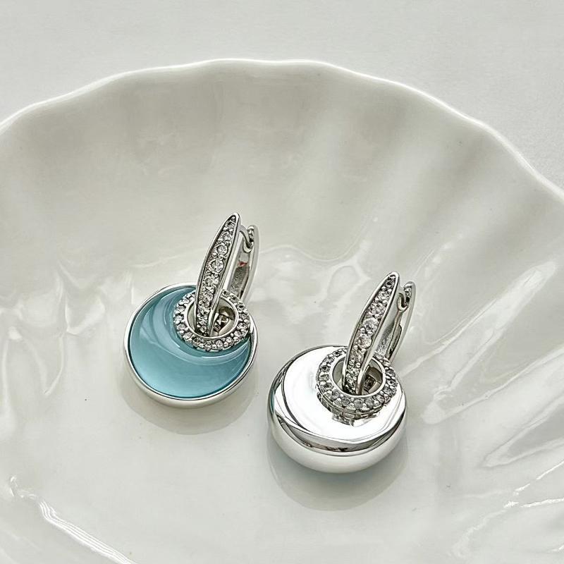 Blue Cat Eye Earrings High End Exquisite Luxury Fashion Ear Buckle Jewelry for Valentine's Day Gift for Her