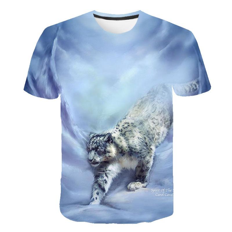 Summer Men's and Women's 3d T-shirts Animal Cat Bear Wolf 3D Printing Clothes Short Sleeve Casual T-shirt XS-5XL