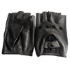 Deer Pattern Leather Half-Finger Motorcycle Gloves