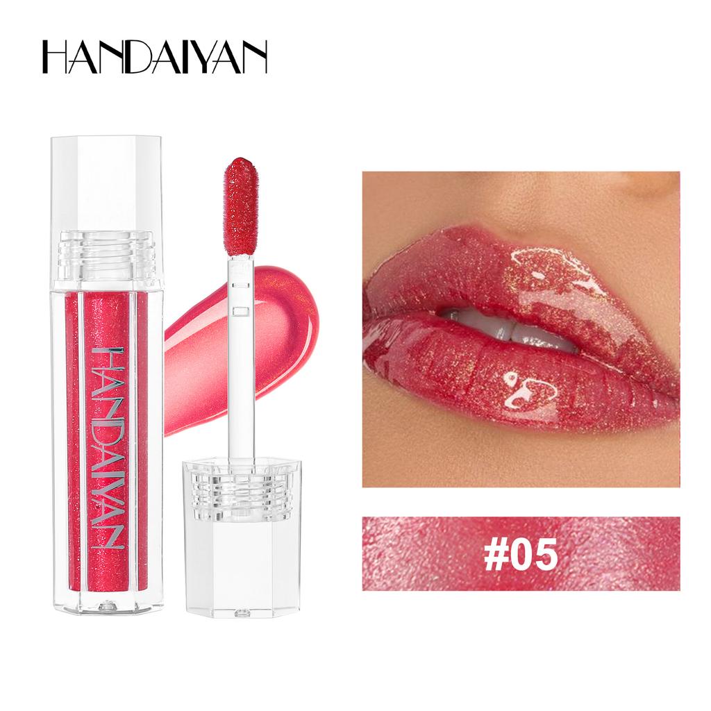 Hydrating Matte Glitter Liquid Lip Gloss , Moisturizing Transparent Plumping Lip Gloss, Tinted for Lip Care and Dry Lip,Glow Oil