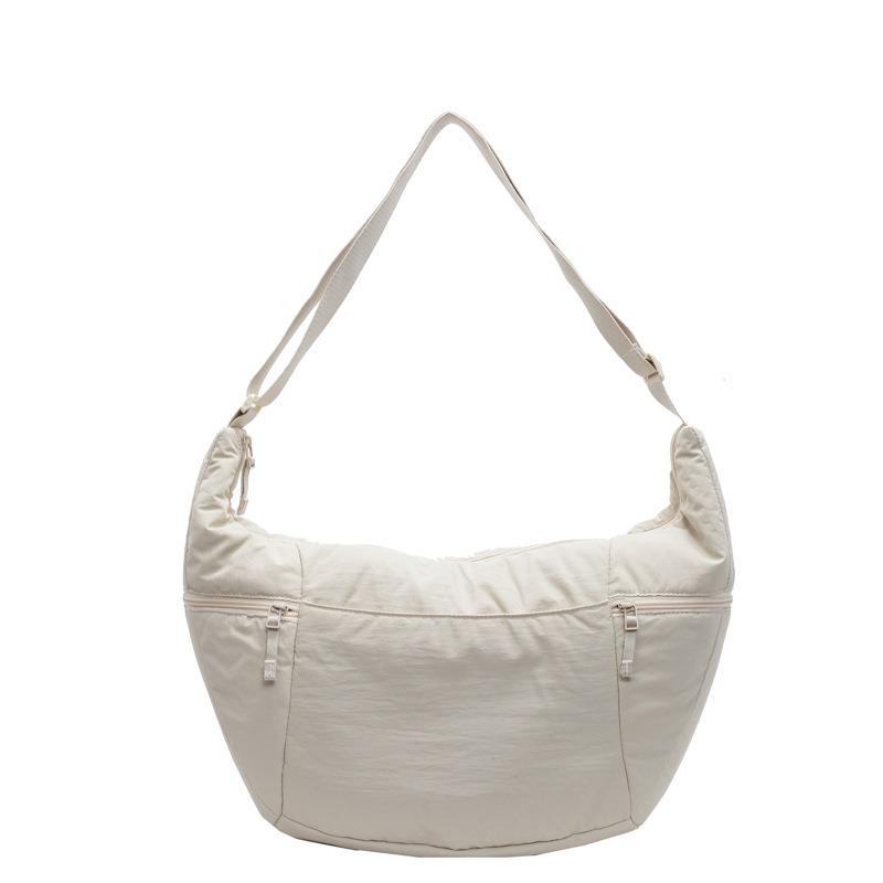 Dumpling Bag Women's Large Capacity Croissant Commuting Nylon Fabric Crossbody Bag Casual Shoulder Bag