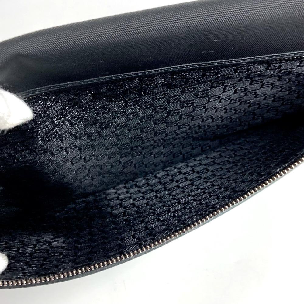 Gucci 108841 сумка с логотипом, кошелек-чехол, сумка для документов, клатч, нейлон / кожа, черный