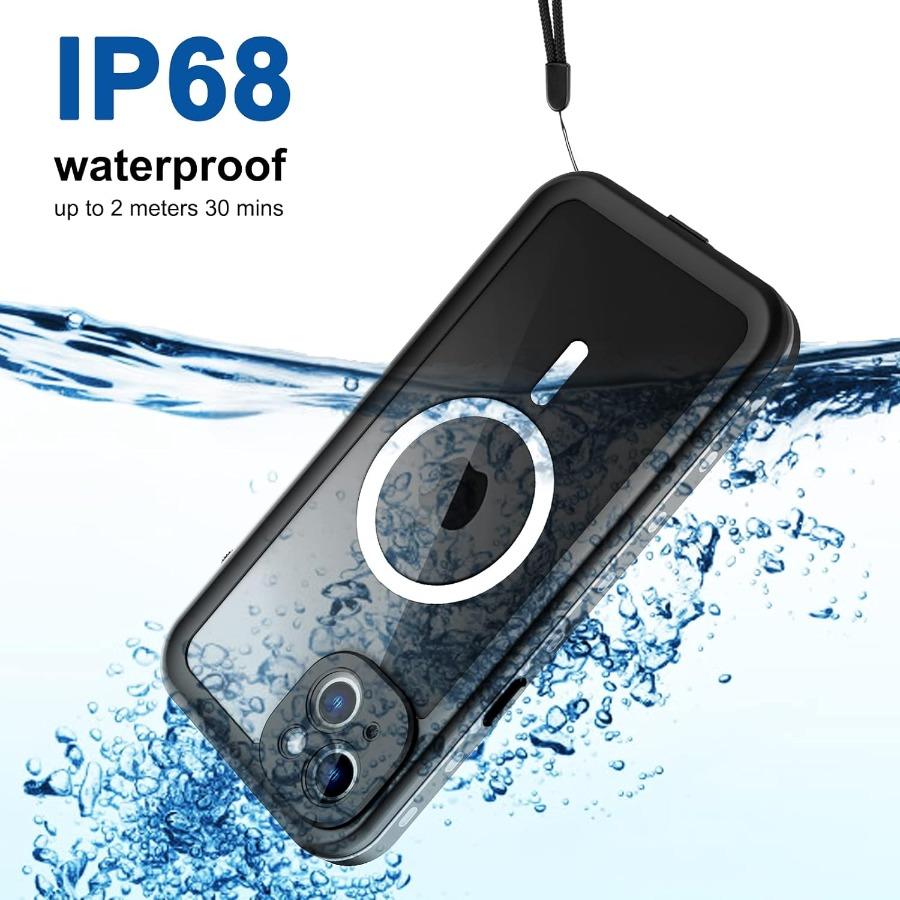 Для iPhone Air 17 17e 16e 16 15 14 Plus 13 Pro Max IP68 Водонепроницаемый Магнитный Прозрачный Чехол Для Дайвинга Плавания Полная Защита Ударопрочный