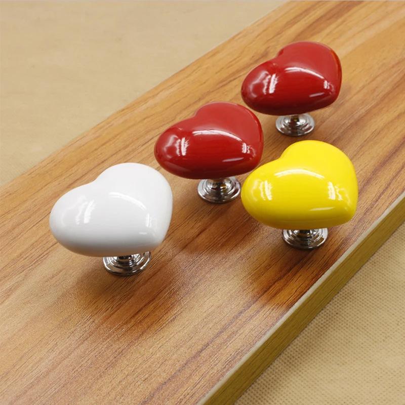 Colorful Heart-Shaped Toilet Flush Button Cover
