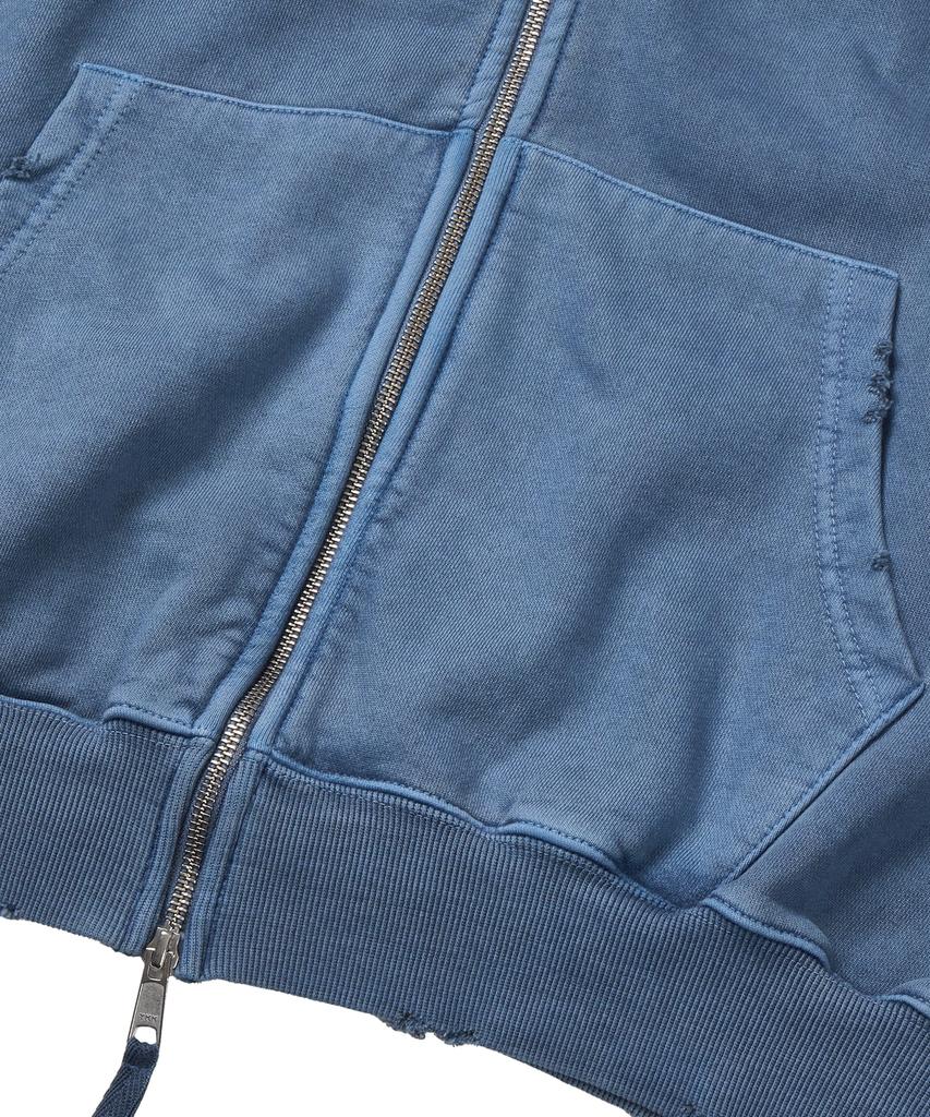 Masat P. Crusades Hood Zip _ Smoke Blue