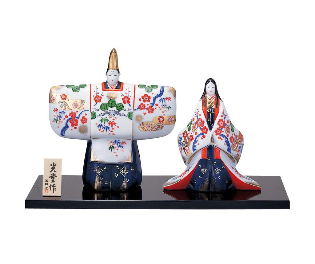 Hina Dolls for the Kinkinshiki Standing Dolls Brocade and 2327 Girls' Festival, (Gold Pine, Bamboo, Plum)