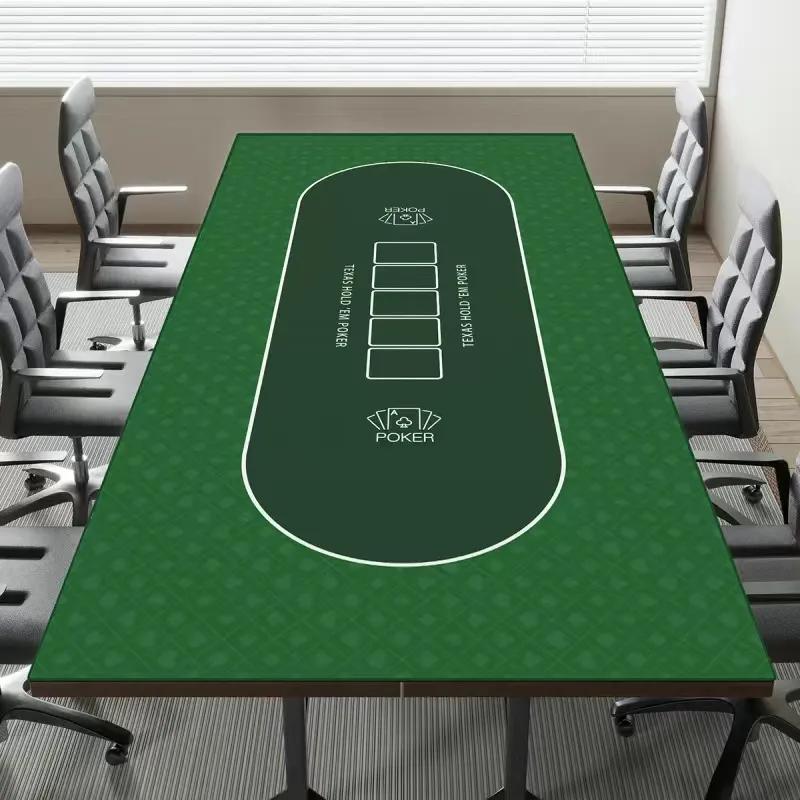 Игровой коврик для стола Texas Hold'em Poker XXL из ПУ-кожи | Водонепроницаемый нескользящий коврик для мыши с карточным артом для офисного компьютерного стола