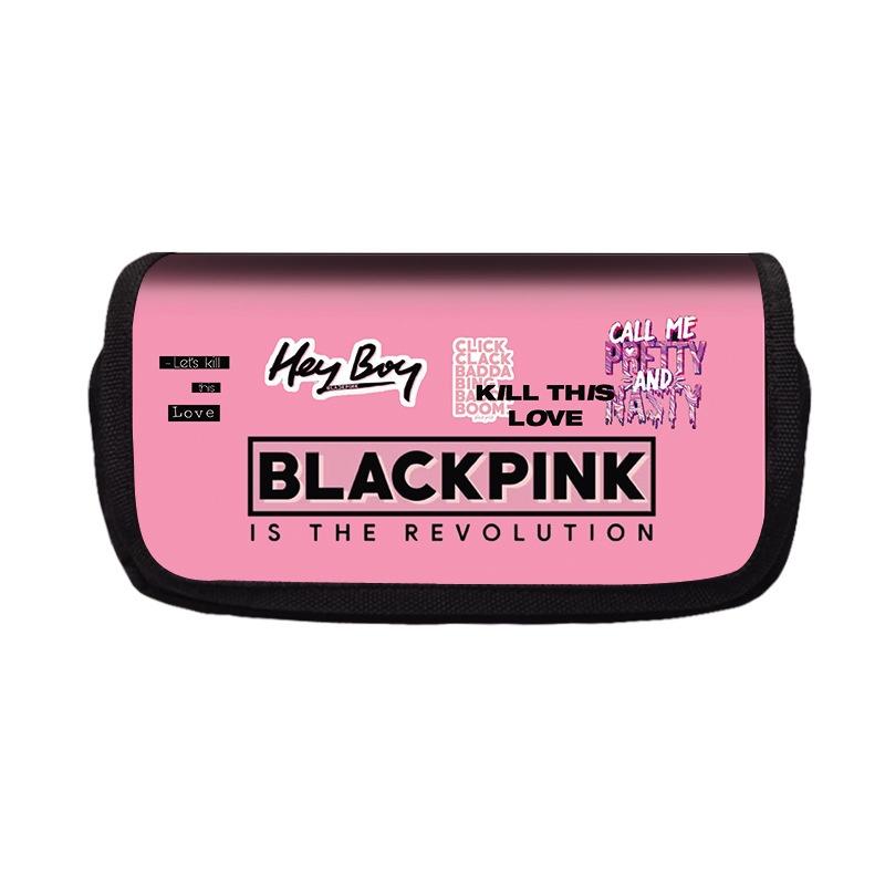 Стильная двойная сумка-пенал Blackpink большой вместимости, подарок для ребенка, студента