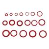 150Pcs Red Flat Washers 14 Sizes Insulation Washer with Plastic Box Flat Ring Washers
