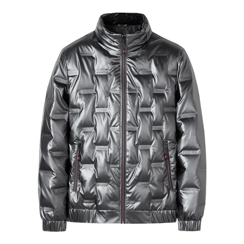 Мужская зимняя утепленная пуховая куртка для отдыха с ярким лицом