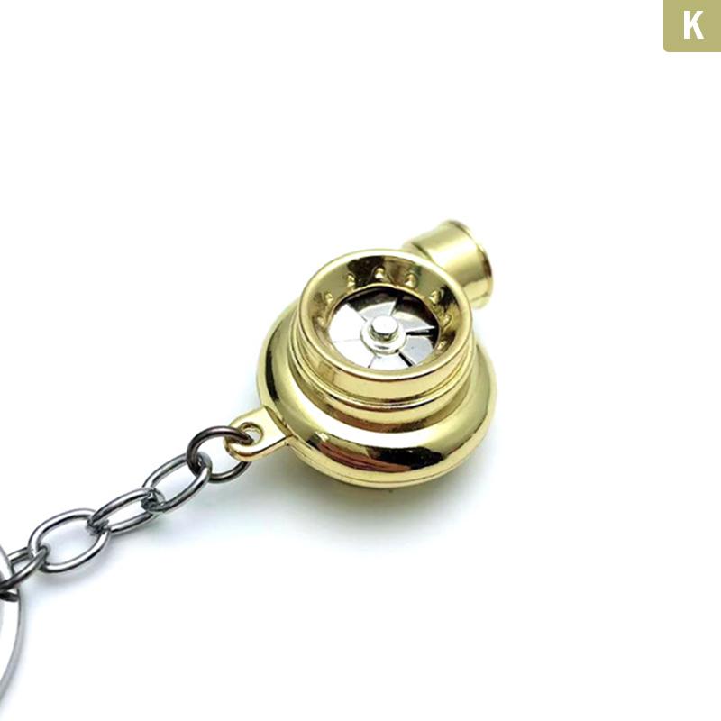 Хромированный металлический брелок-турбокомпрессор, без пластикового вращающегося компрессора