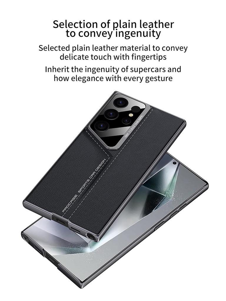 Защитный чехол-книжка из кожи с лезвием для Samsung S24 Ultra/S23 Ultra