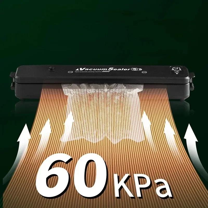 220V/110V Vacuum Sealer Packaging Machine with Free 10pcs Vacuum Bags Household Black Food Vacuum Sealer