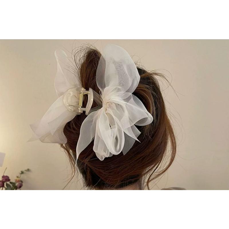 Новая сетчатая заколка с бантиком, женская коса, заколка для волос, элегантная заколка для волос для девочек, аксессуары для волос, подарок, головной убор