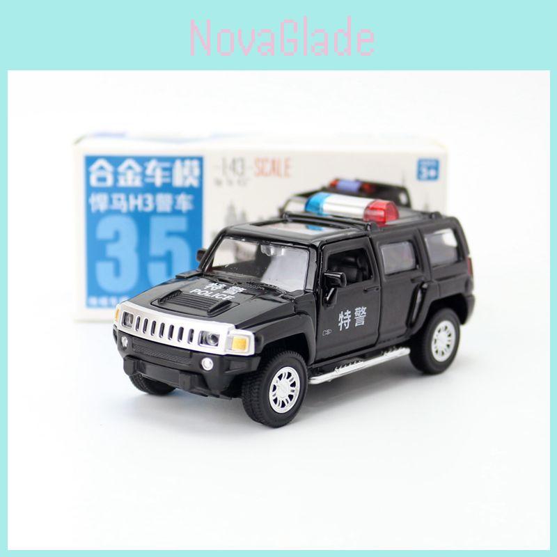 Модель полицейской машины Hummer H3 из сплава с инерционным механизмом для детской коллекции