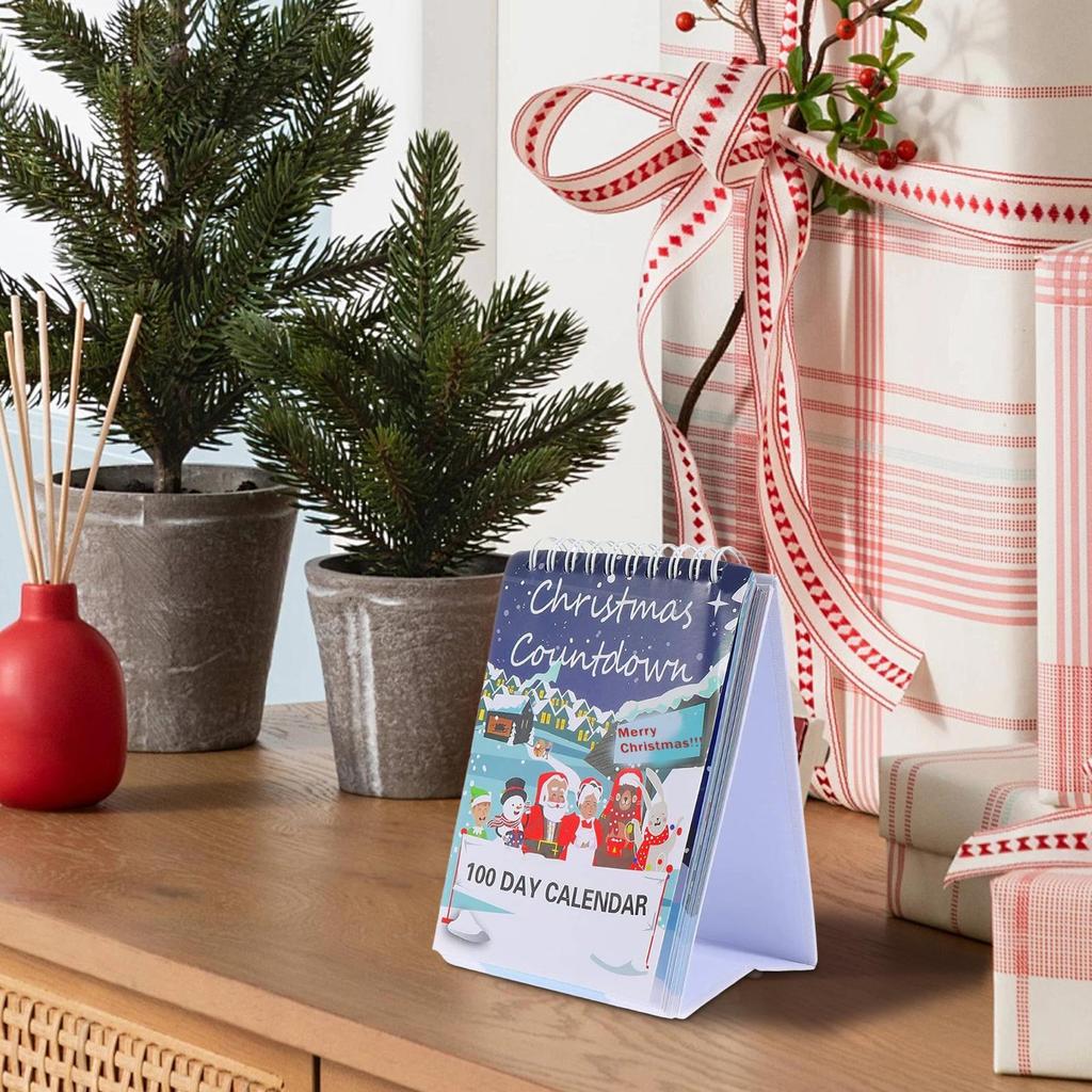 Calendar Advent 2025 Christmas Calendar Desktop Advent 100 Days Interactive Home Decor 100 Day Countdown Calendar For Christmas