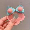 1 Pair Cute Cat Ear Hair Clips for Children Candy Color Plastic Small Ear Hair Clips Girl's Hair Accessories