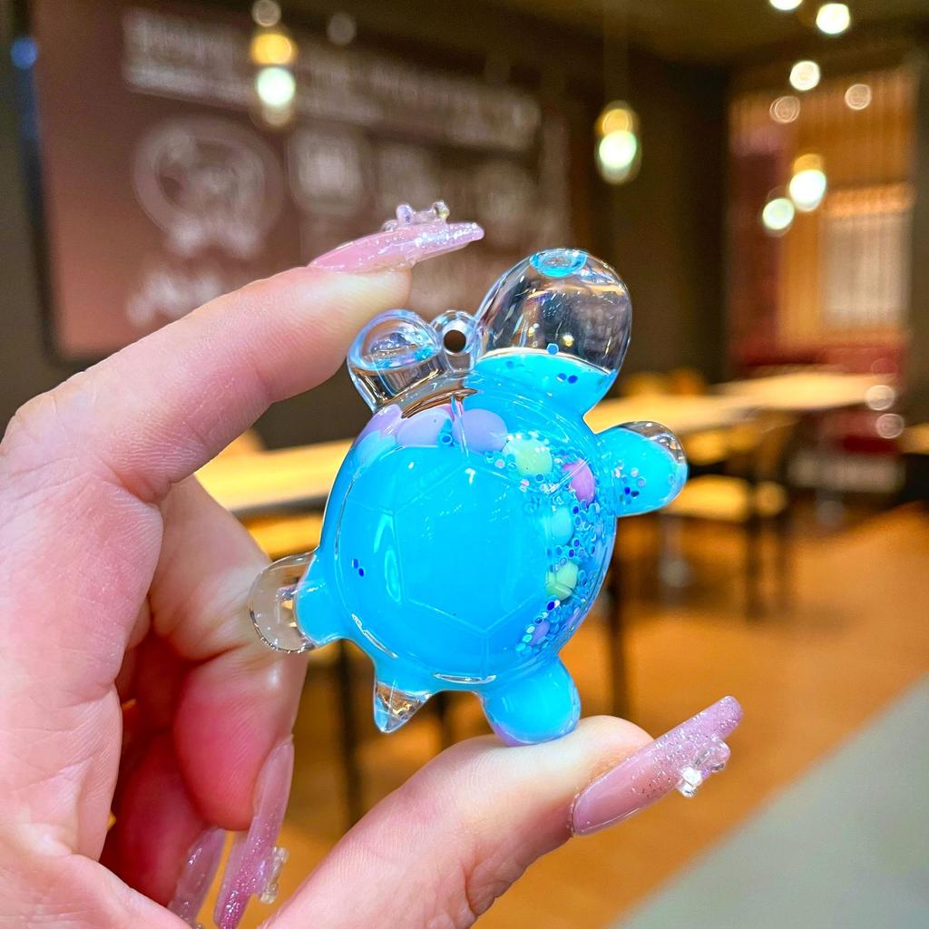 Diy Creative Table Toy Gift with Luminous Sand, Dazzling and Sparkling Turtle Ornaments