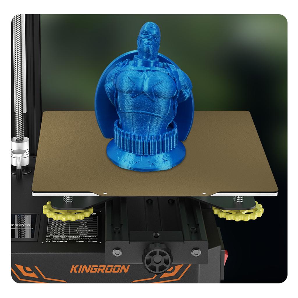KINGROON 3D PEI Sheet Print Bed + Magnetic Sticker Flexible Removable Spring Steel Build Surface