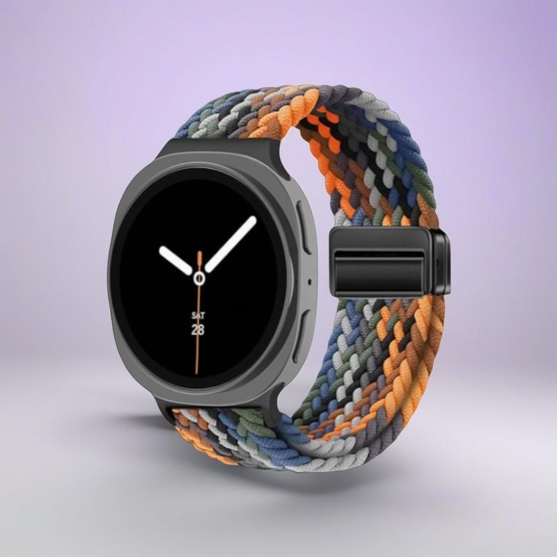 Magnetic Nylon Braided Strap for Samsung Galaxy Watch 8 44mm 40mm Smartwatch Bracelet Band for Galaxy Watch 8 Classic Watchband