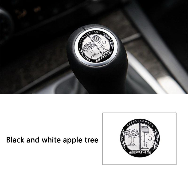 27MM Car Gearbox Control Lever Sticker Shift Handle Decals Accessories For Mercedes Benz AMG W204 W205 W203 W212 W213 W201 W210 OS5