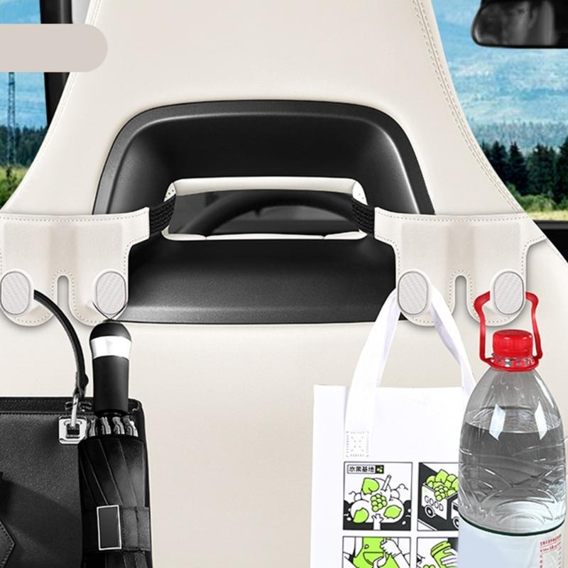 Car Interior Storage Hook Automotive Back Seat Hook for Handbag Purse Umbrella Heavy Duty Car Headrest Hook Organizer
