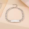 Stainless steel butterfly, crown, heart bracelet, couple bracelet, DIY personalized, smooth curved long bracelet, accessories