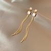 New Trend Long Style Fashion European and American Tassel Earrings Temperament Atmosphere Exaggerated Jewelry