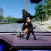 Car Decoration Witch Acrylic Halloween Pendant Cartoon Motif Vehicle Interior