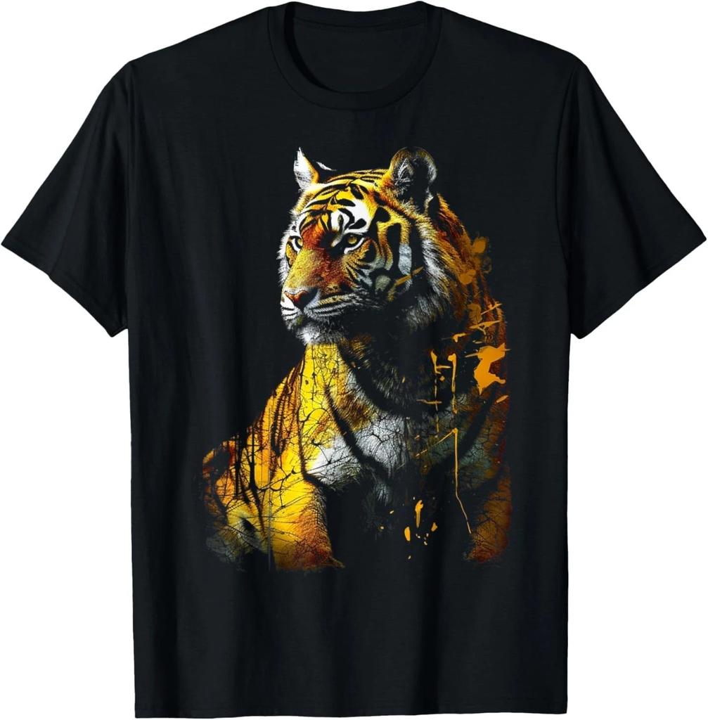 Tiger Artwork - Animal Art Zoo Tiger T-Shirt