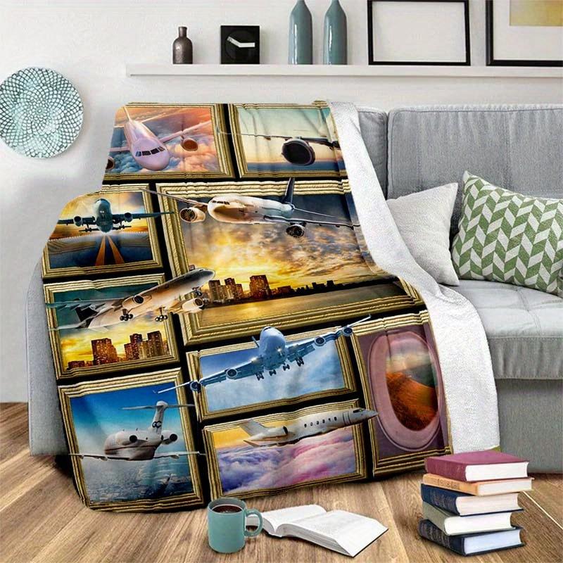 Plane Outdoor Blanket Suitable For All Seasons Comfortable And Warm Soft Blanket Suitable For Travel Gifts For Relatives And Friendsbirthday Gifts