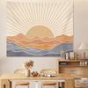 VIKAMA Bohemian Boho Tapestry Sunset Seascape Printed Wall Hanging Aesthetic Home Wall Decor for Living Room Bedroom Dorm Room