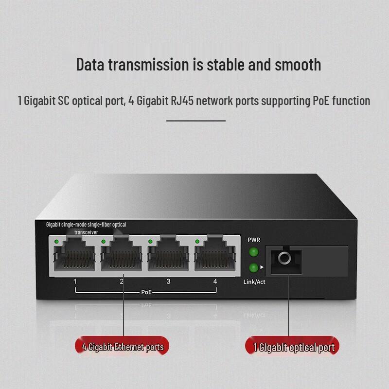 TP-LINK Gigabit Single-Mode Fiber Optic PoE Media Converter CN plug (adapter included)