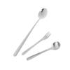 Stainless Steel Fork Spoon Tableware Set Fine Polished Salad Spoon Cake Fruit Fork for Cafe Restaurant
