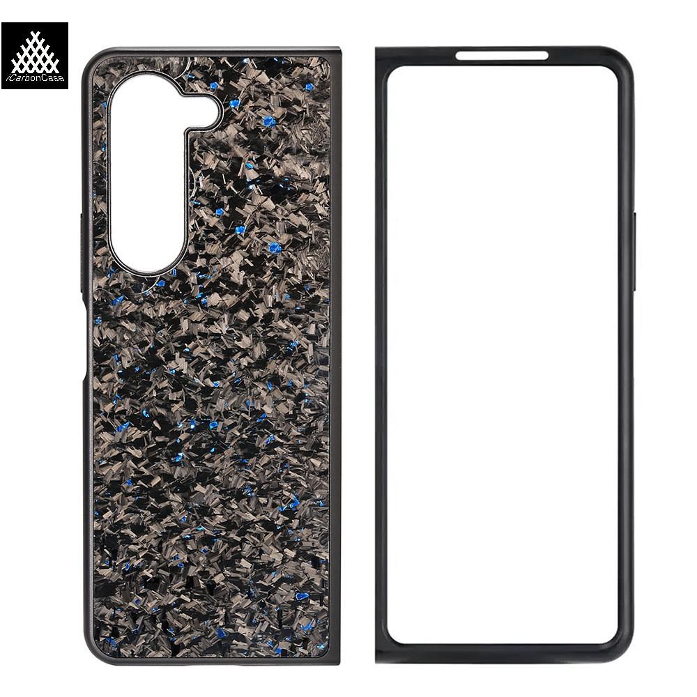 For Samsung Galaxy Z Fold 7 6 5 Real Glossy Forged / 3K Woven Carbon Fiber Foldable Antidrop Shockproof Full Coverage Phone Case